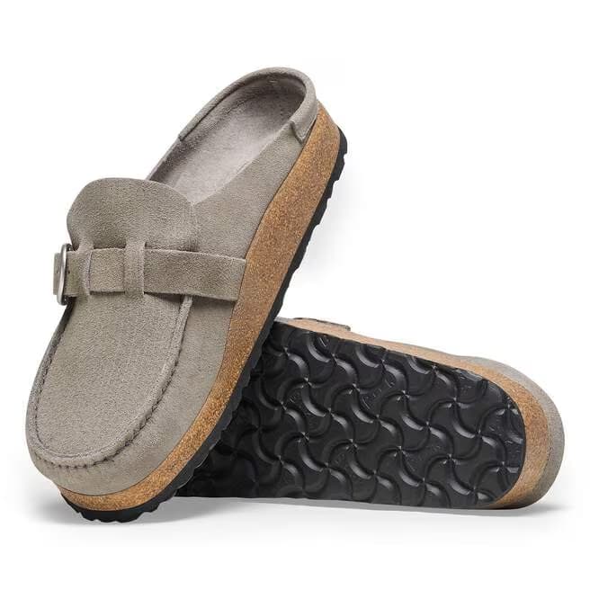 Birkenstock Women's Buckley Suede Mules - Stone Coin - 1025242