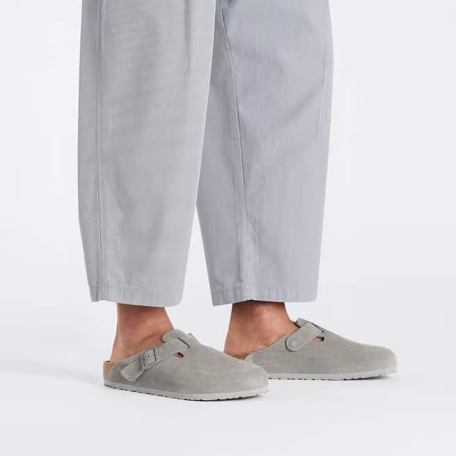 Birkenstock Boston Suede Clogs - Stone Coin - 1027751