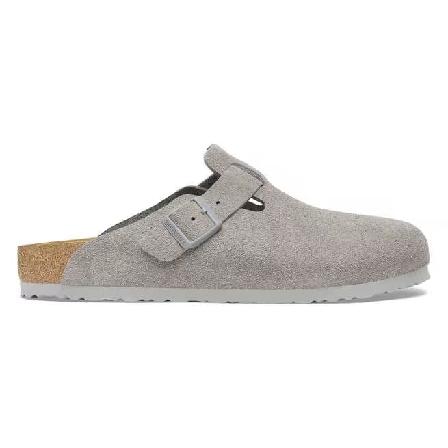 Birkenstock Boston Suede Clogs - Stone Coin - 1027751