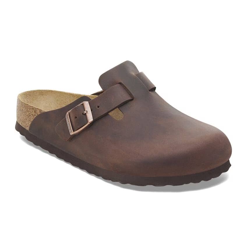 Birkenstock Men's Boston Oiled Leather Clogs - Habana - 159711
