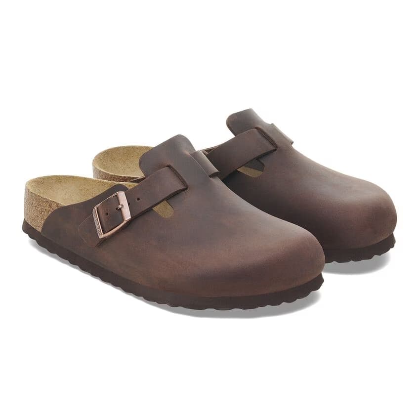 Birkenstock Men's Boston Oiled Leather Clogs - Habana - 159711