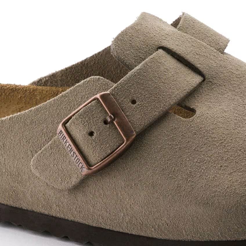 Birkenstock Boston Suede Clogs - Taupe - 560771