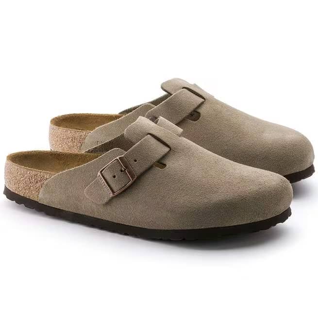Birkenstock Boston Suede Clogs - Taupe - 560771