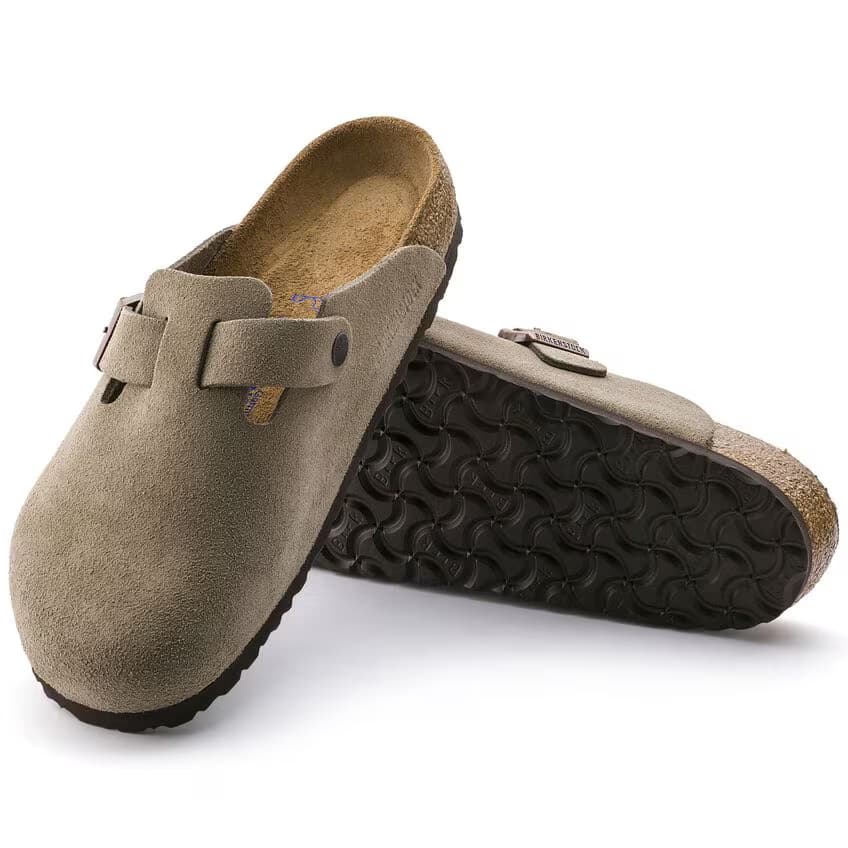 Birkenstock Boston Suede Clogs - Taupe - 560771