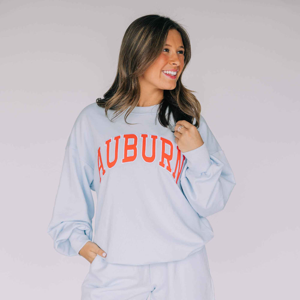 Scarlet & Gold The Mallory Crewneck Sweatshirt - Auburn
