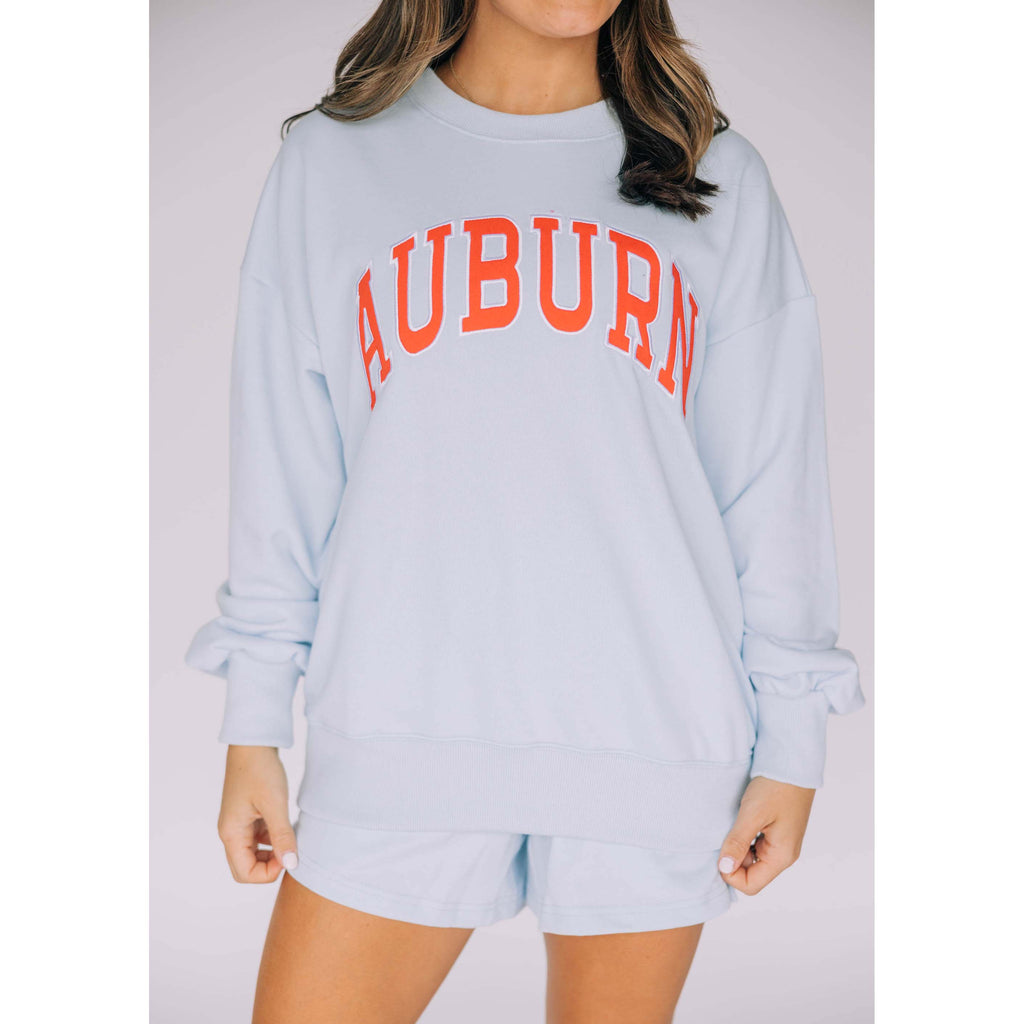 Scarlet & Gold The Mallory Crewneck Sweatshirt - Auburn
