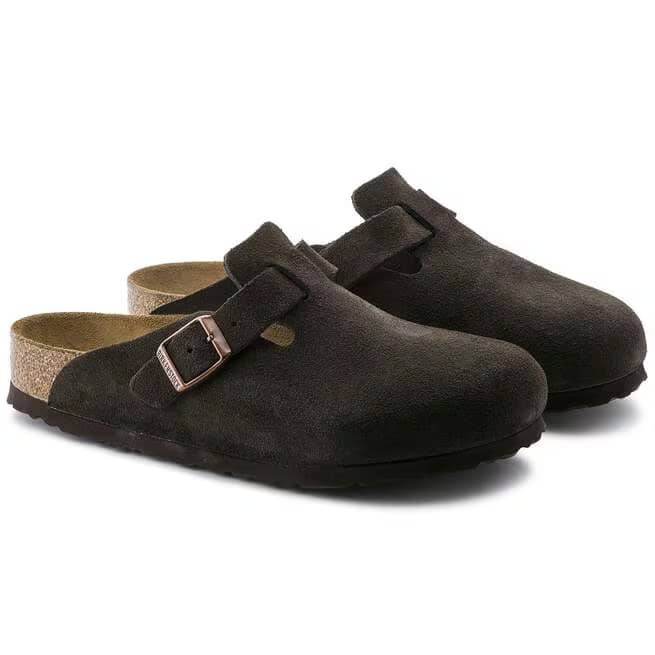 Birkenstock Boston Suede Clogs - Mocha - 660461