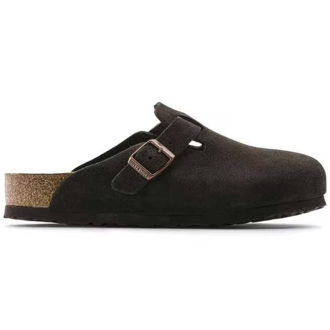 Birkenstock Boston Suede Clogs - Mocha - 660461