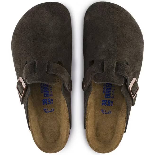 Birkenstock Boston Suede Clogs - Mocha - 660461