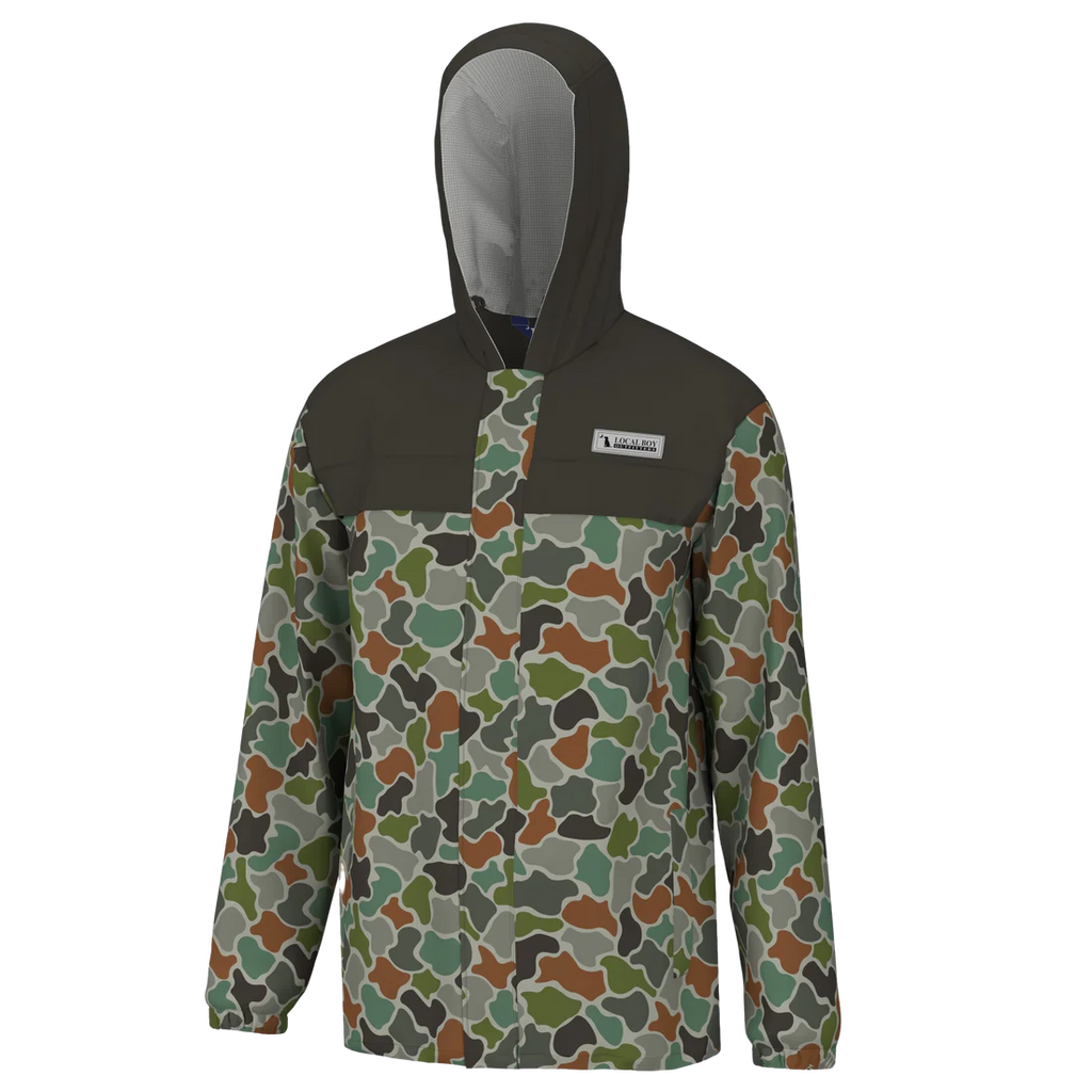 Local Boy Men's Two-Toned Rain Jacket