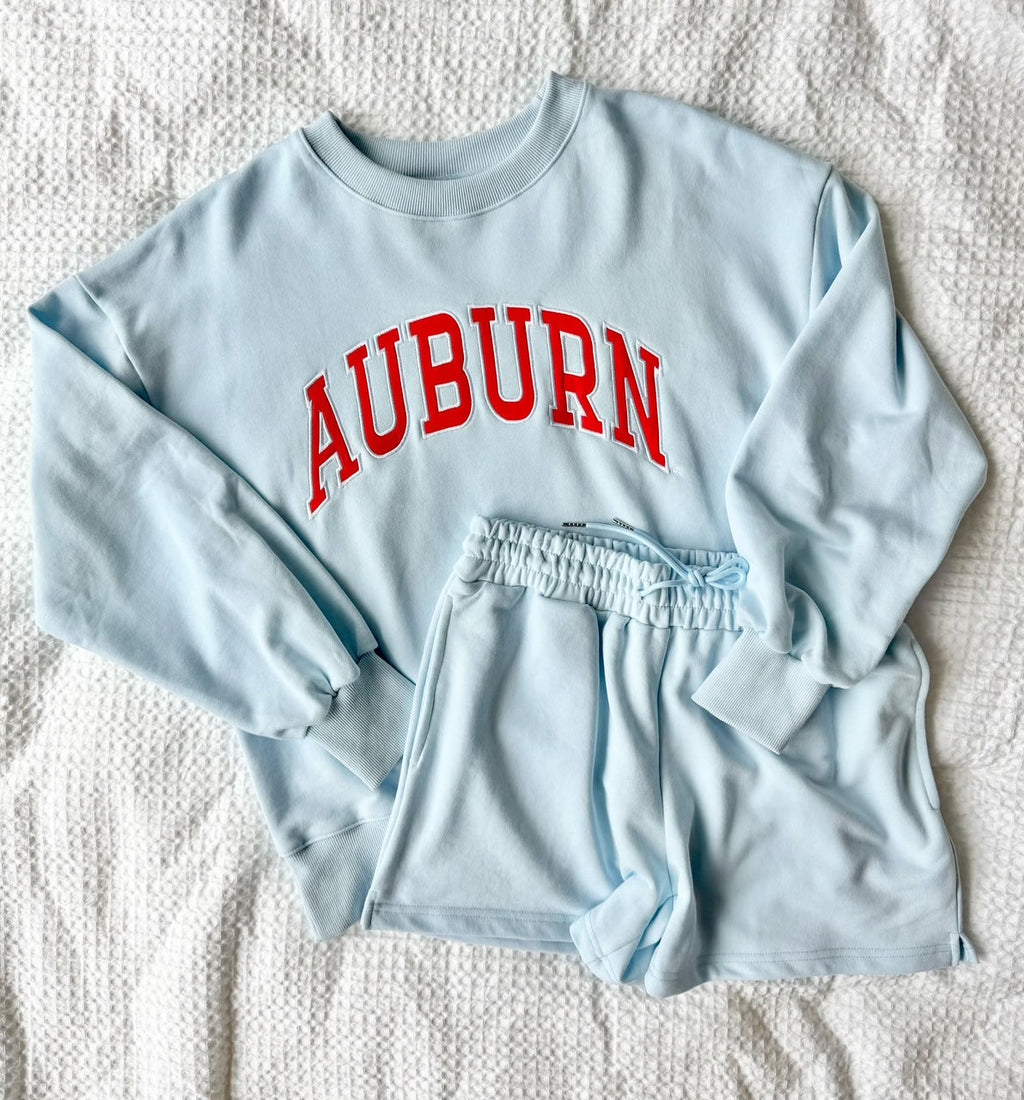 Scarlet & Gold The Mallory Crewneck Sweatshirt - Auburn