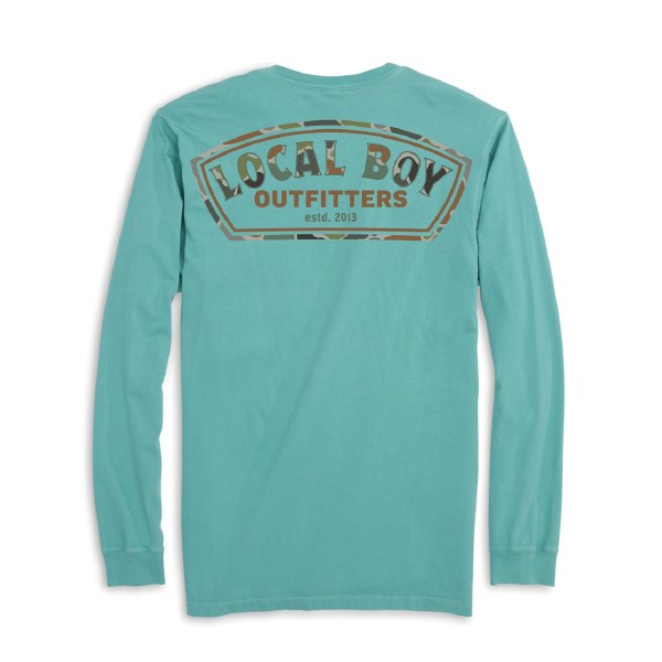 Local Boy Men's Forest Camo Long Sleeve Tee